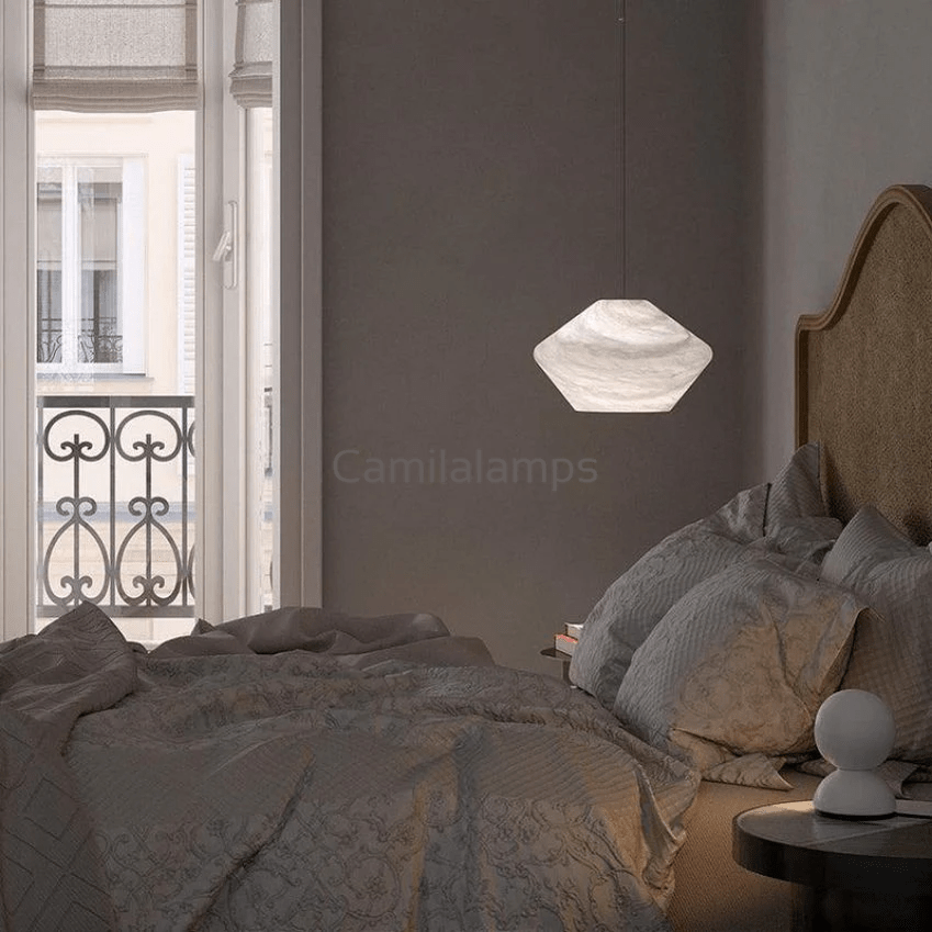 Caius Alabaster Bedside Pendant Light - Camilalamps - CAM - AB004