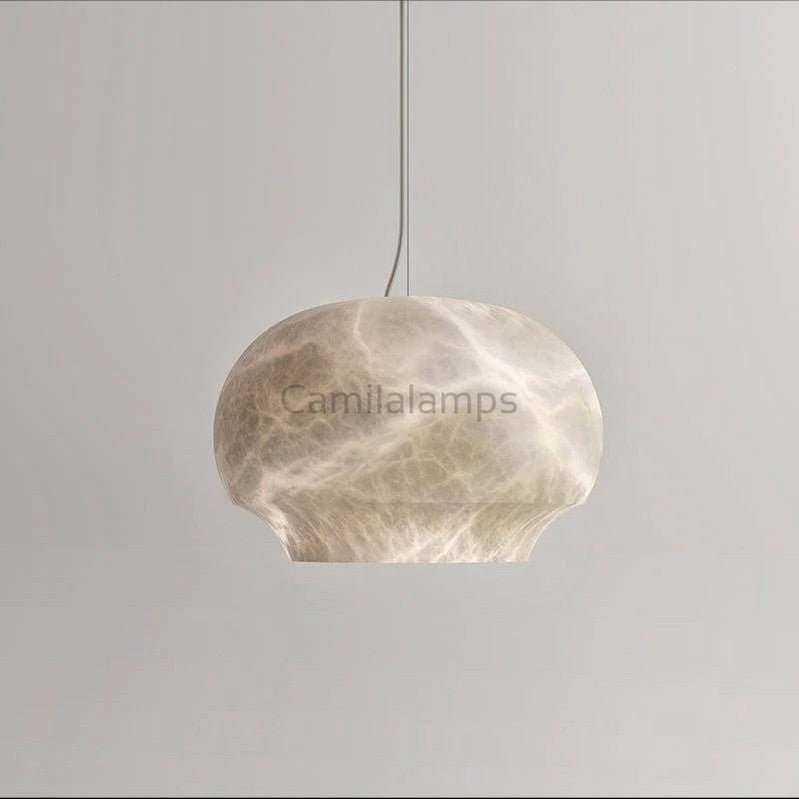 Caius Alabaster Dome Pendant Lighting Fixture - Camilalamps - CAM - AB005 - 1