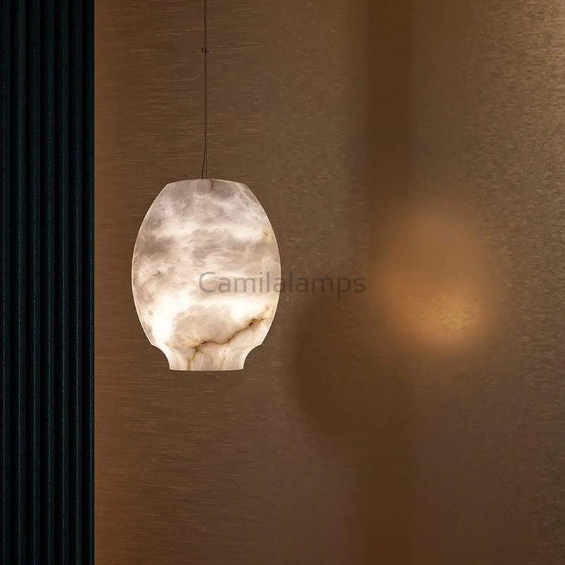 Caius Alabaster Lantern Pendant Light - Camilalamps - CAM - AB049