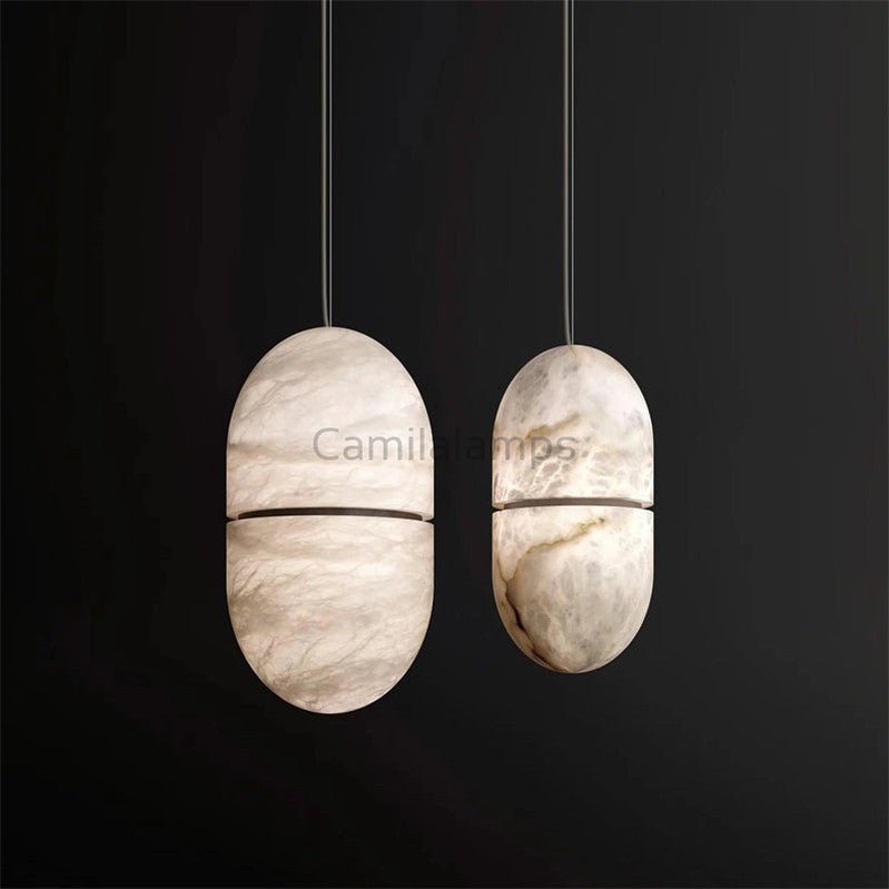 Caius Alabaster Symmetry Pendant Light - Camilalamps - CAM - AB003 - 2