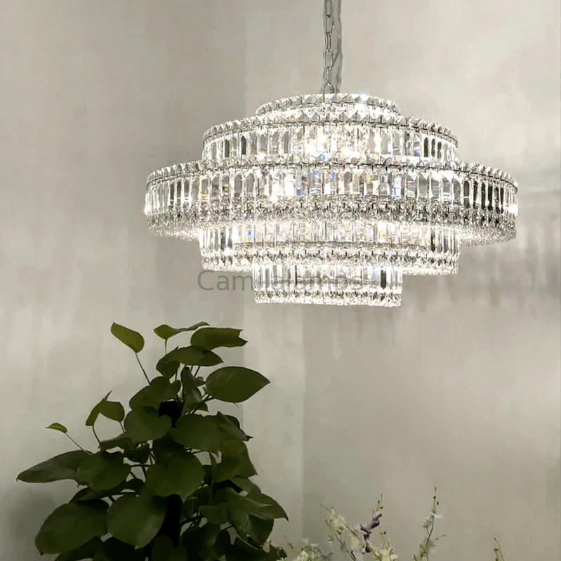 Cake Shape Luxury Crystal Chandelier - Camilalamps - ILC1238