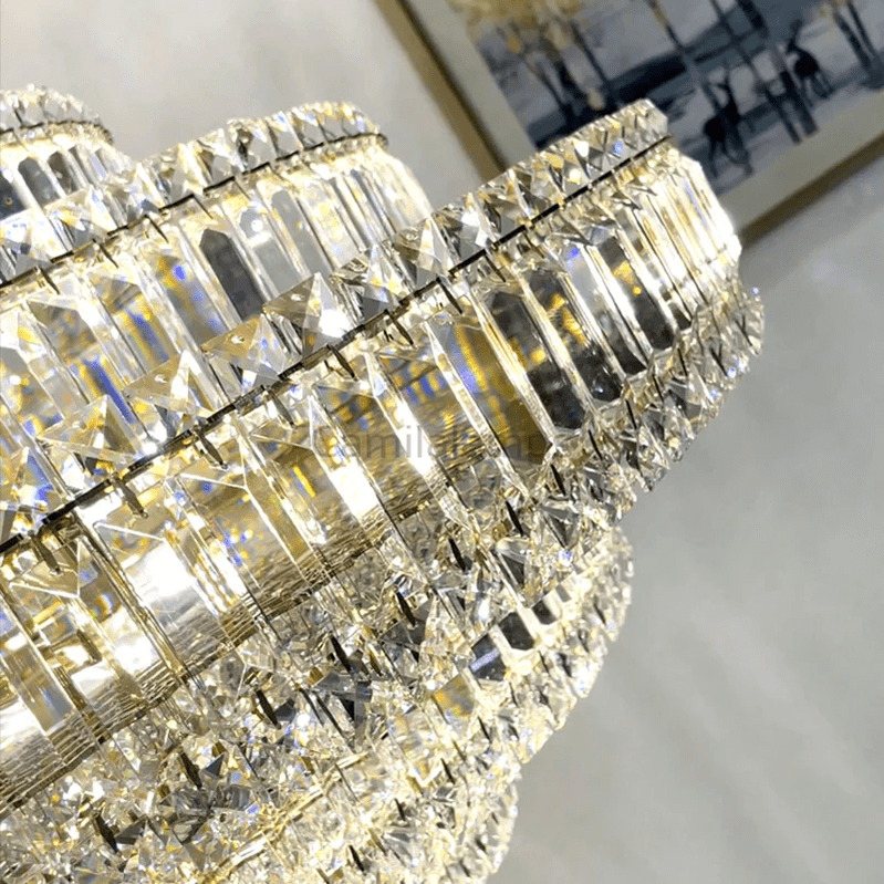 Cake Shape Luxury Crystal Chandelier - Camilalamps - ILM1237