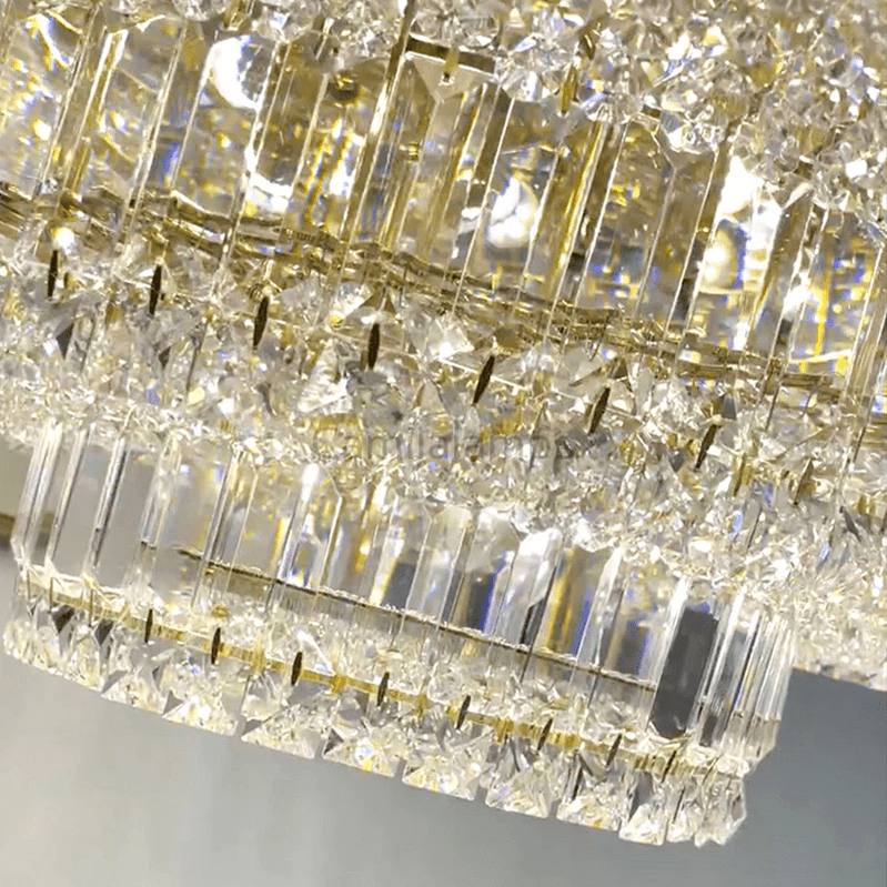 Cake Shape Luxury Crystal Chandelier - Camilalamps - ILC1237
