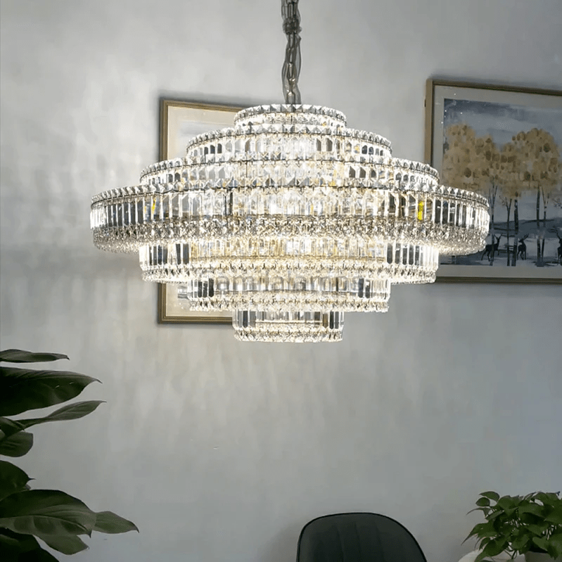 Cake Shape Luxury Crystal Chandelier - Camilalamps - ILM1237