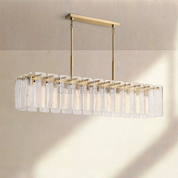 Calametta Glass Rectangular Chandelier 60" 72" - Camilalamps - CA-CALAM-GL-1