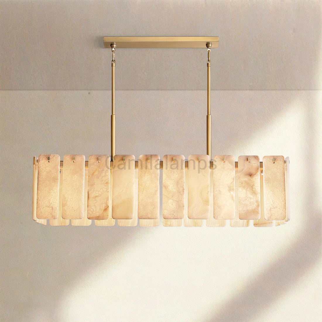 Calametta Onyx Rectangular Chandelier 60" 72'' - Camilalamps - CA-CALA-Rec-1