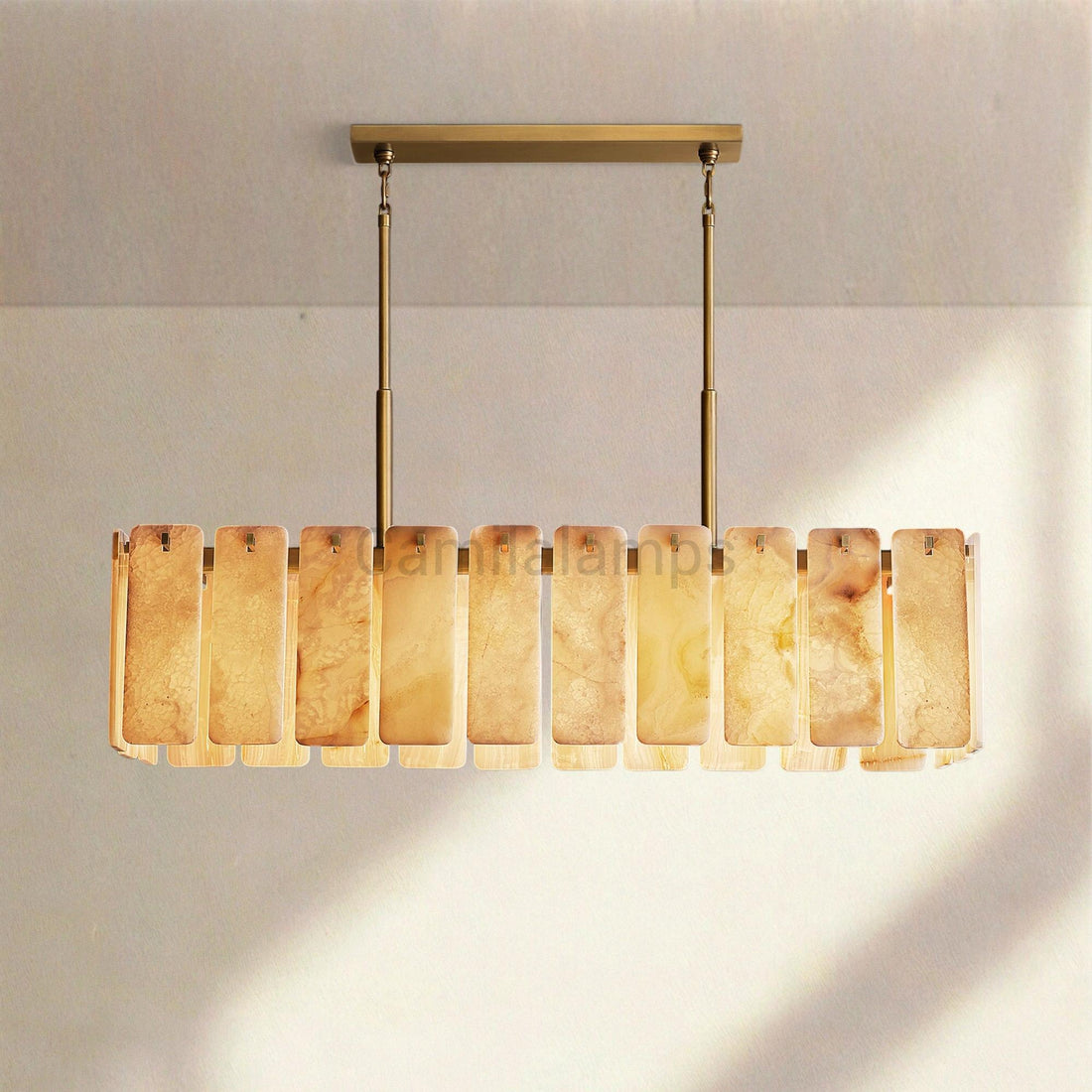 Calametta Onyx Rectangular Chandelier 60" 72'' - Camilalamps - CA-CALA-Rec-1