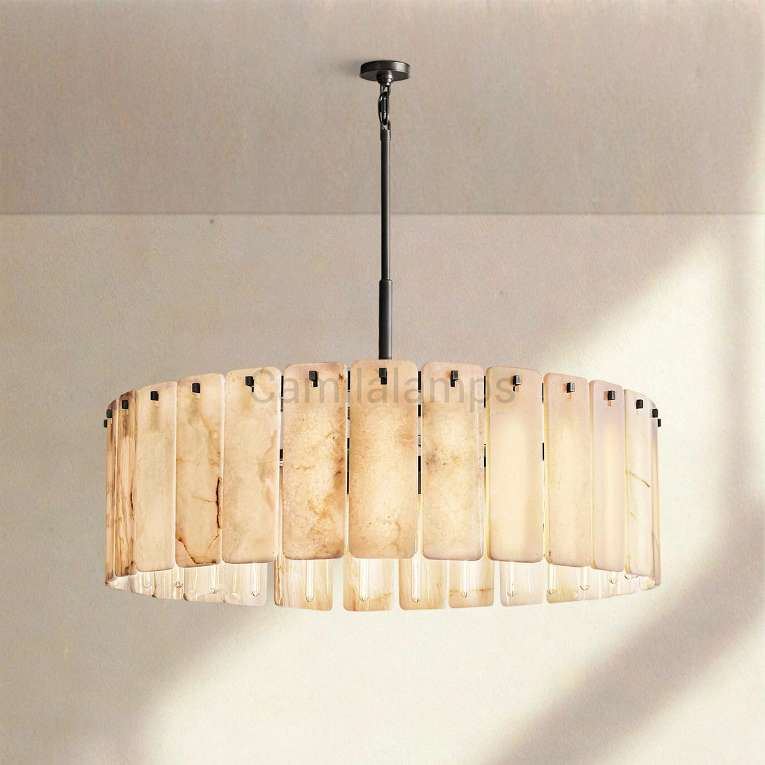 Calametta Onyx Round Chandelier 36" 48'' 60'' - Camilalamps - CA-CALA-Round-3