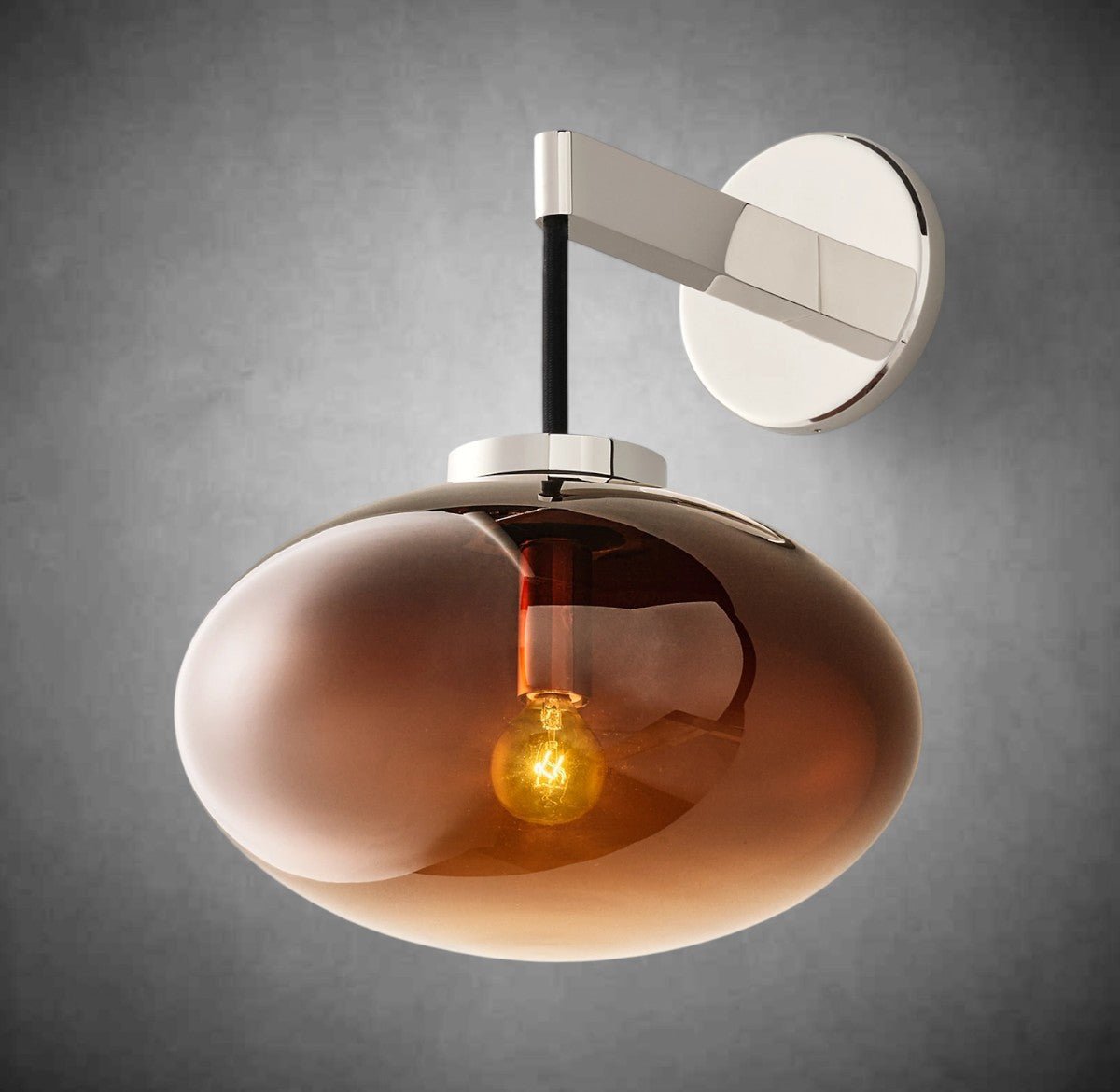 Calus Amber Glass Wall Sconce - Camilalamps - CAARHWS - 2561039