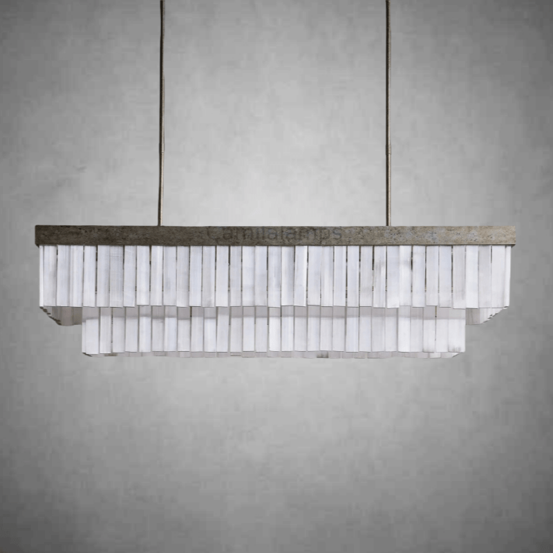 Cameron Rectangular Chandelier 49"59" - Camilalamps - Ca-12036H436