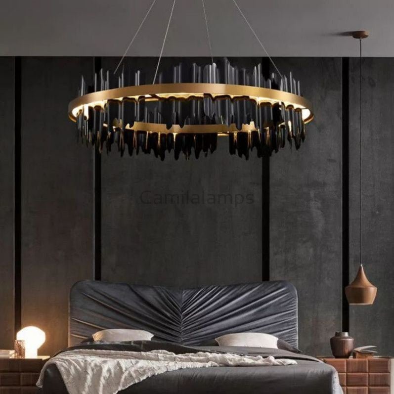 Modern Sculpture Round Chandelier - Camilalamps - CA-MLKJ-02