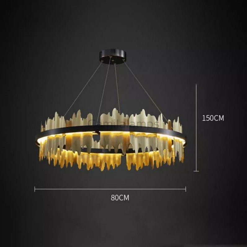 Modern Sculpture Round Chandelier - Camilalamps - CA-MLKJ-04
