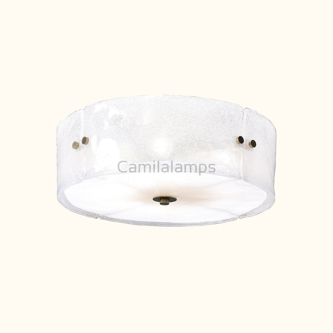 Camila Modern Antique Brass Textured Glass Ceiling Light - Camilalamps - CA - Moder - 2316 - 001
