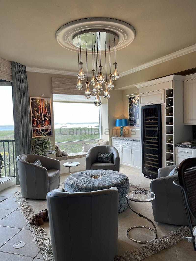 Camila Raindrop Round Chandelier - Camilalamps - CAM1238