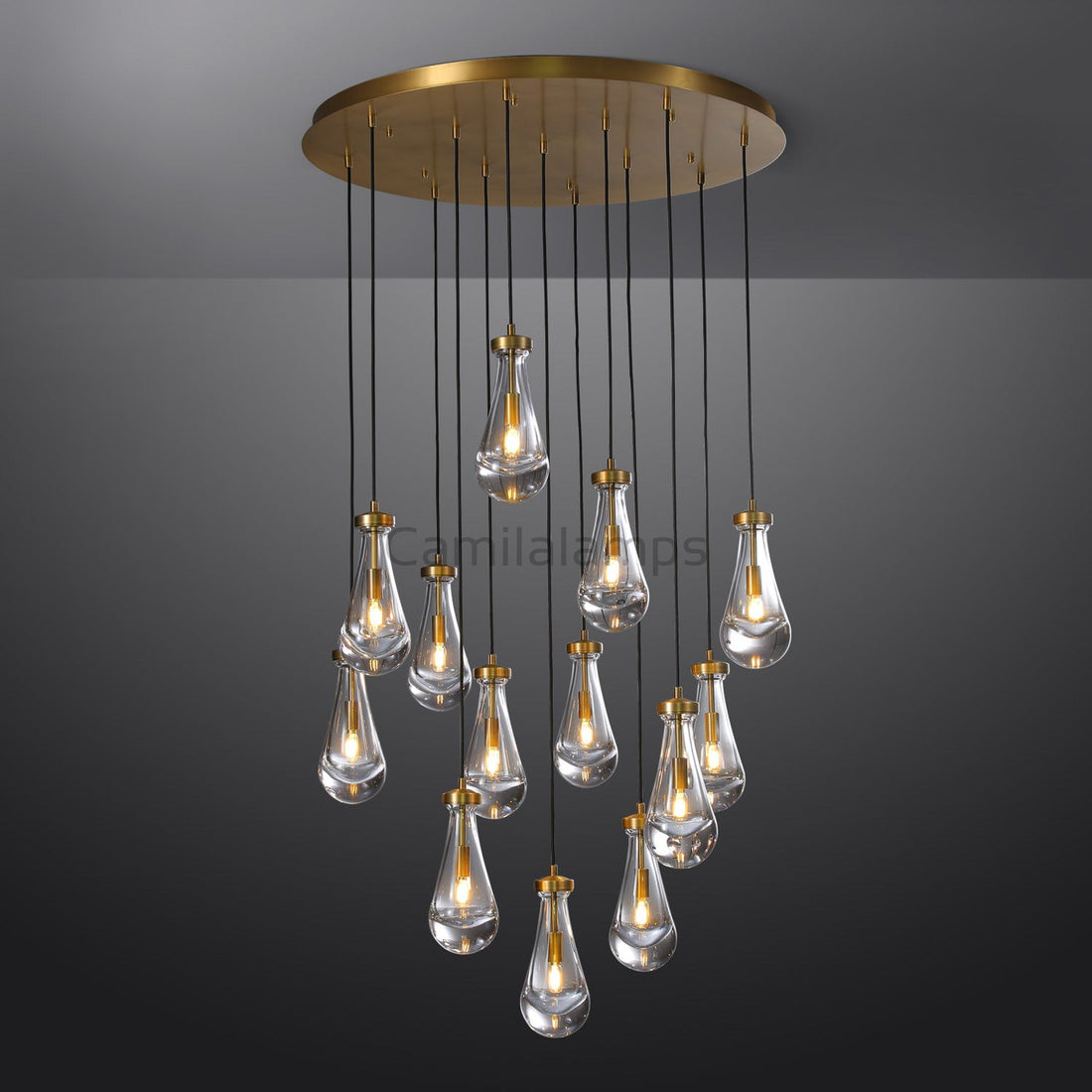 Camila Raindrop Round Chandelier - Camilalamps - CAM1229