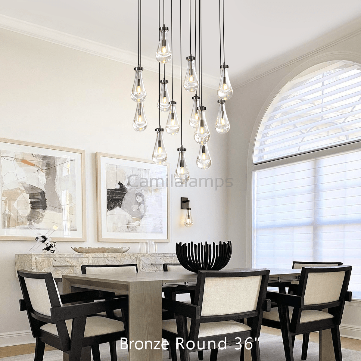 Camila Raindrop Round Chandelier - Camilalamps - CAM1238