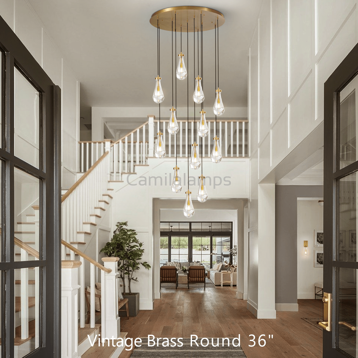 Camila Raindrop Round Chandelier - Camilalamps - CAM1238