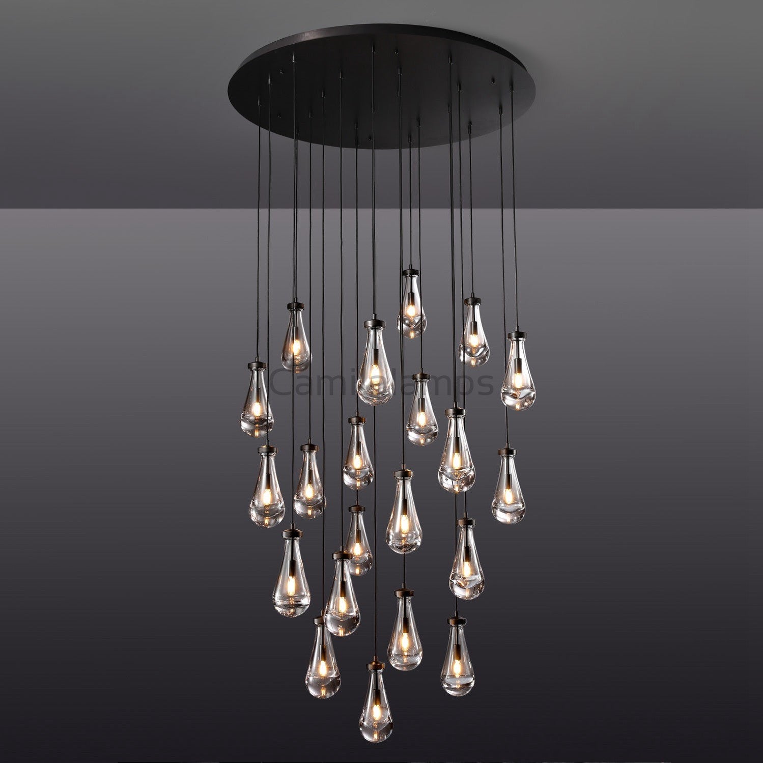 Camila Raindrop Round Chandelier - Camilalamps - CAM1235