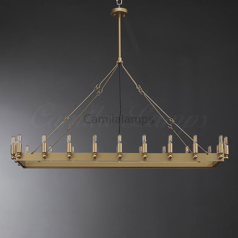 Camina Rectangular Chandelier 41", 52" - Camilalamps - CAM1177