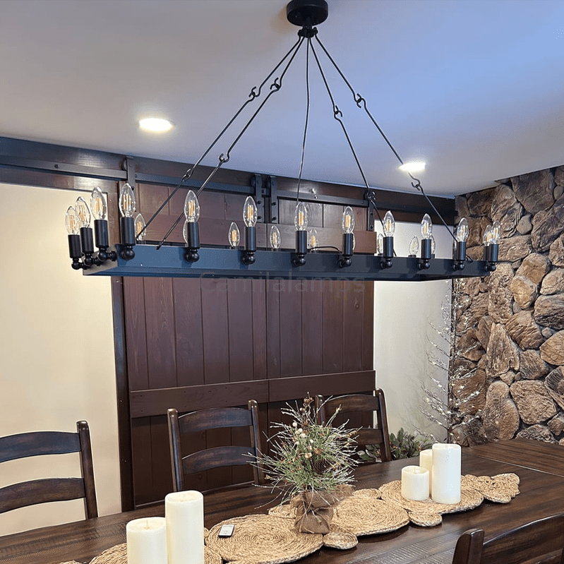 Camina Rectangular Chandelier 41", 52" - Camilalamps - CAM1177