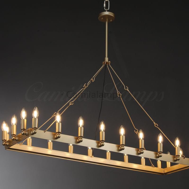 Camina Rectangular Chandelier 41", 52" - Camilalamps - CAM1177