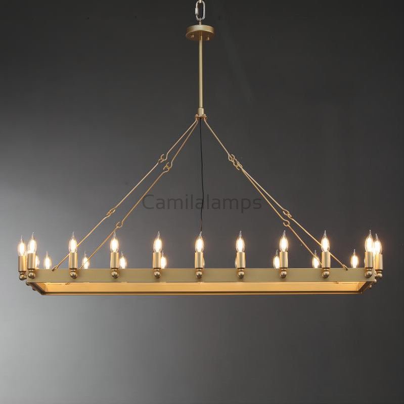 Camina Rectangular Chandelier 41", 52" - Camilalamps - CAM1177