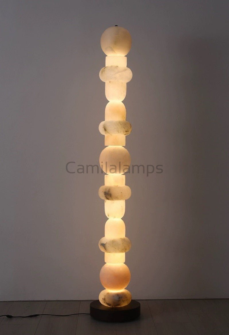Carlee Alabaster Standing Lamp, Living Room And Bedroom Floor Lamp - Camilalamps - ILM2189