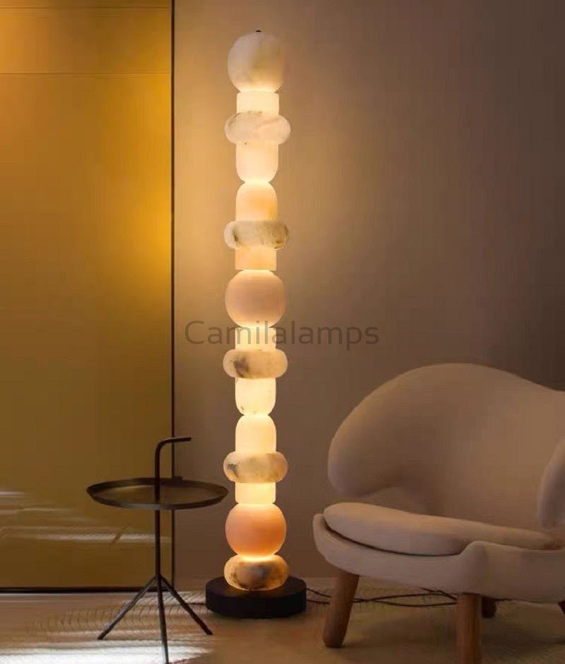 Carlee Alabaster Standing Lamp, Living Room And Bedroom Floor Lamp - Camilalamps - ILM2189