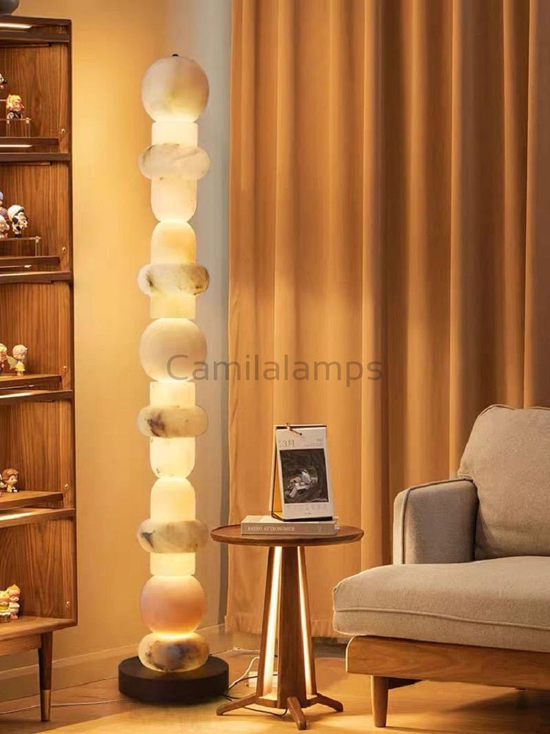 Carlee Alabaster Standing Lamp, Living Room And Bedroom Floor Lamp - Camilalamps - ILM2189