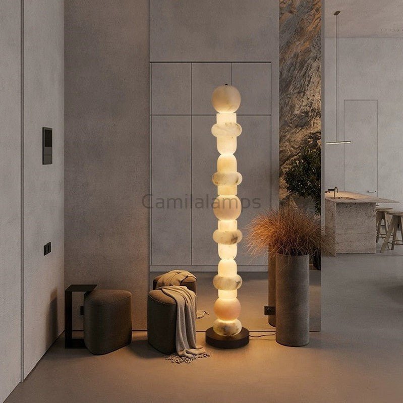 Carlee Alabaster Standing Lamp, Living Room And Bedroom Floor Lamp - Camilalamps - ILM2189
