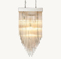 Cascade Glass Rectangular Chandelier 54