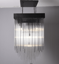 Cascade Glass Rectangular Chandelier 54