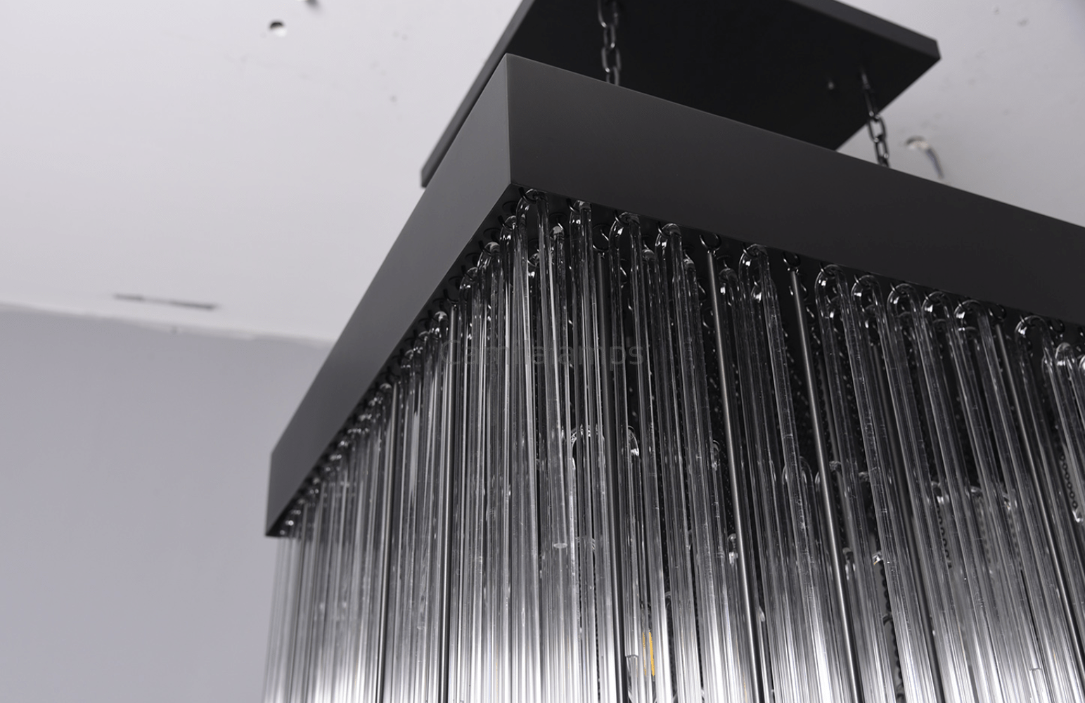 Cascade Glass Rectangular Chandelier 54" - Camilalamps - Cas-11
