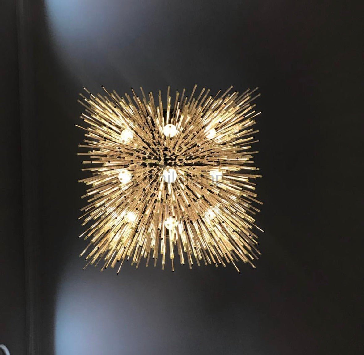 Cascade Glass Rectangular Chandelier 54" - Camilalamps - Cas-11