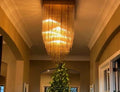 Cascade Glass Rectangular Chandelier 54