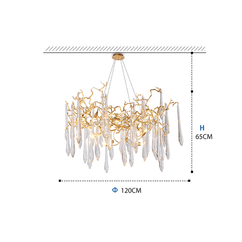 Cecily Modern Crystal Branch Chandelier - Camilalamps - ILC0525