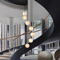 Cedric Alabaster Global Pendant Chandelier For Staircase - Camilalamps - CAM - AB045