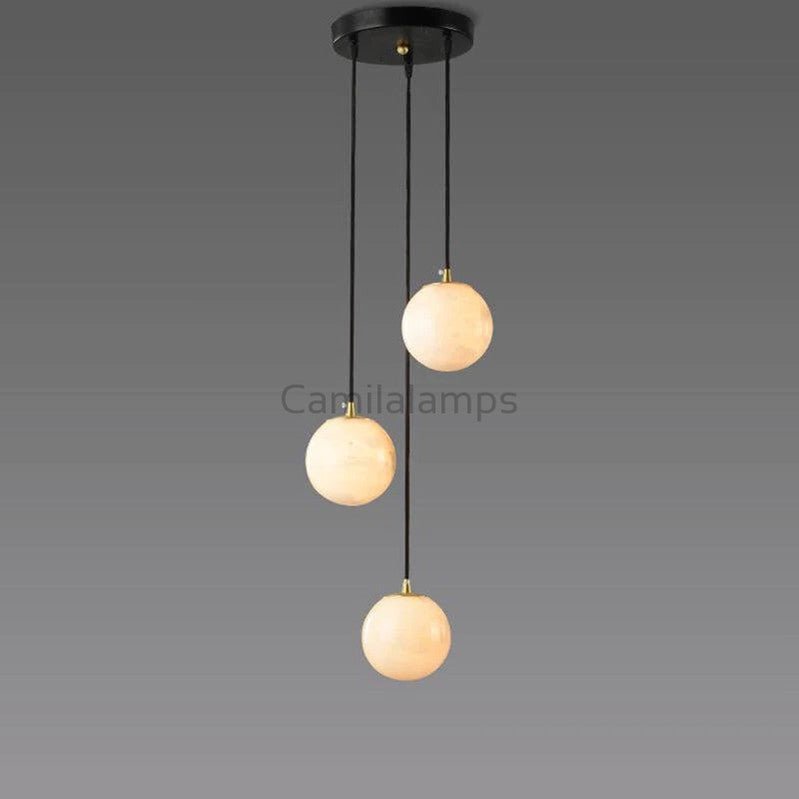 Cedric Alabaster Global Pendant Chandelier For Staircase - Camilalamps - CAM - AB042
