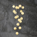 Cedric Alabaster Global Pendant Chandelier For Staircase - Camilalamps - CAM - AB047