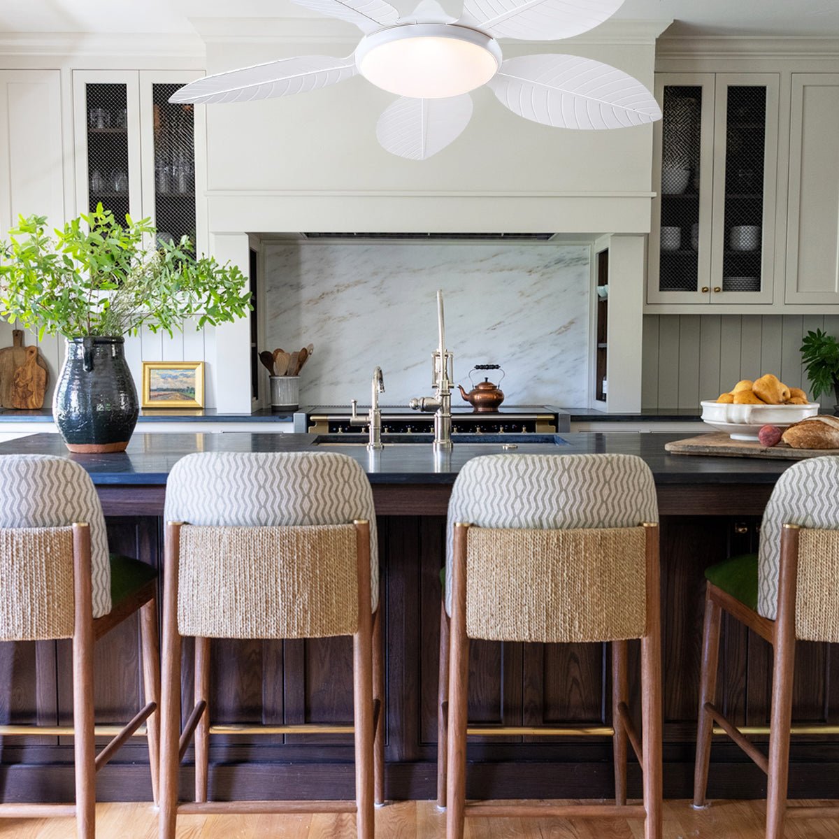 Ceiling Fan Palm Leaf Ceiling Fan 6 Speeds Reversible Ceiling Fans with Lights 48" - Camilalamps - CA - CFWL - 006