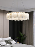 Celestial Alabaster Round/Square Chandelier - Camilalamps - Celes - 1724 - Long - Brass - Three - 7