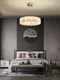 Celestial Alabaster Round/Square Chandelier - Camilalamps - Celes - 1724 - Long - Brass - Three - 7