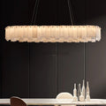 Celestial Alabaster Round/Square Chandelier - Camilalamps - Celes - 1724 - Long - Brass - Three - 7