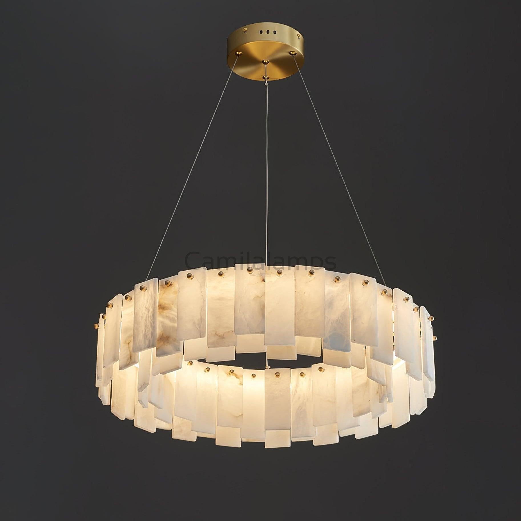 Celestial Alabaster Round/Square Chandelier - Camilalamps - Celes-11724-1Long -1Brass-1Three-17