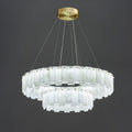 Celestial Alabaster Round/Square Chandelier - Camilalamps - Celes - 1724 - Long - Brass - Three - 7