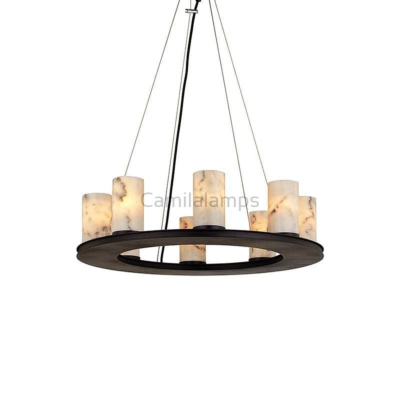 Centrum Alabaster Round Chandelier - Camilalamps - Centr-11302-1-11