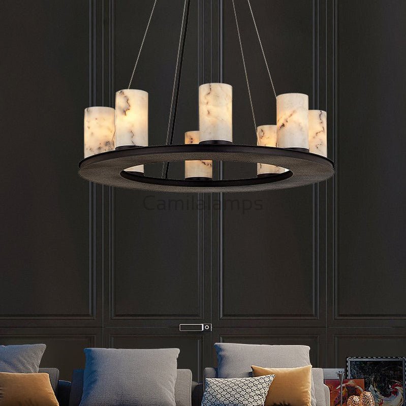 Centrum Alabaster Round Chandelier - Camilalamps - Centr-11302-1-11