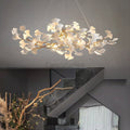 Ceramic Petal Modern Linear Branch Chandelier - Camilalamps - ILC0962