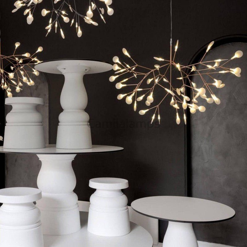 Ceramic Rose Firefly LED Chandelier - Camilalamps - CAA - 10012A3