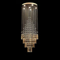 Floating Castle Round Raindrop Crystal Chandelier Warm Light